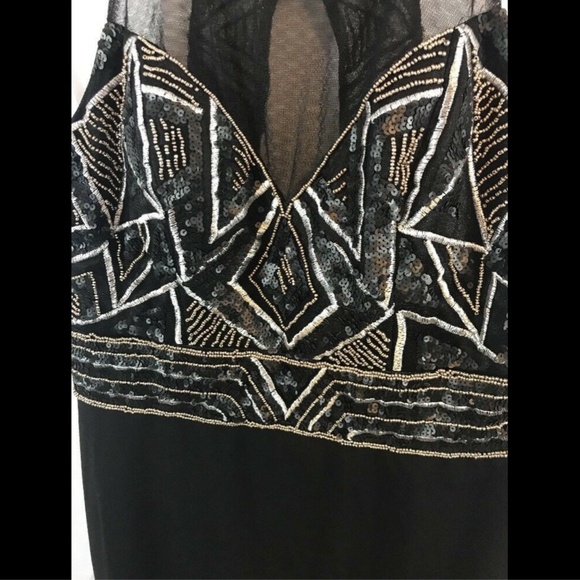 NEW SUE WONG Beaded Empire Waist‎ Grecian Halter Neck Gown [SZ 10 ] - Picture 4 of 8